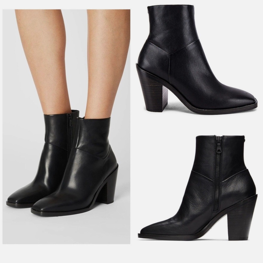 NIB $495 Rag & Bone Axel Leather Boot In Black Size: 37